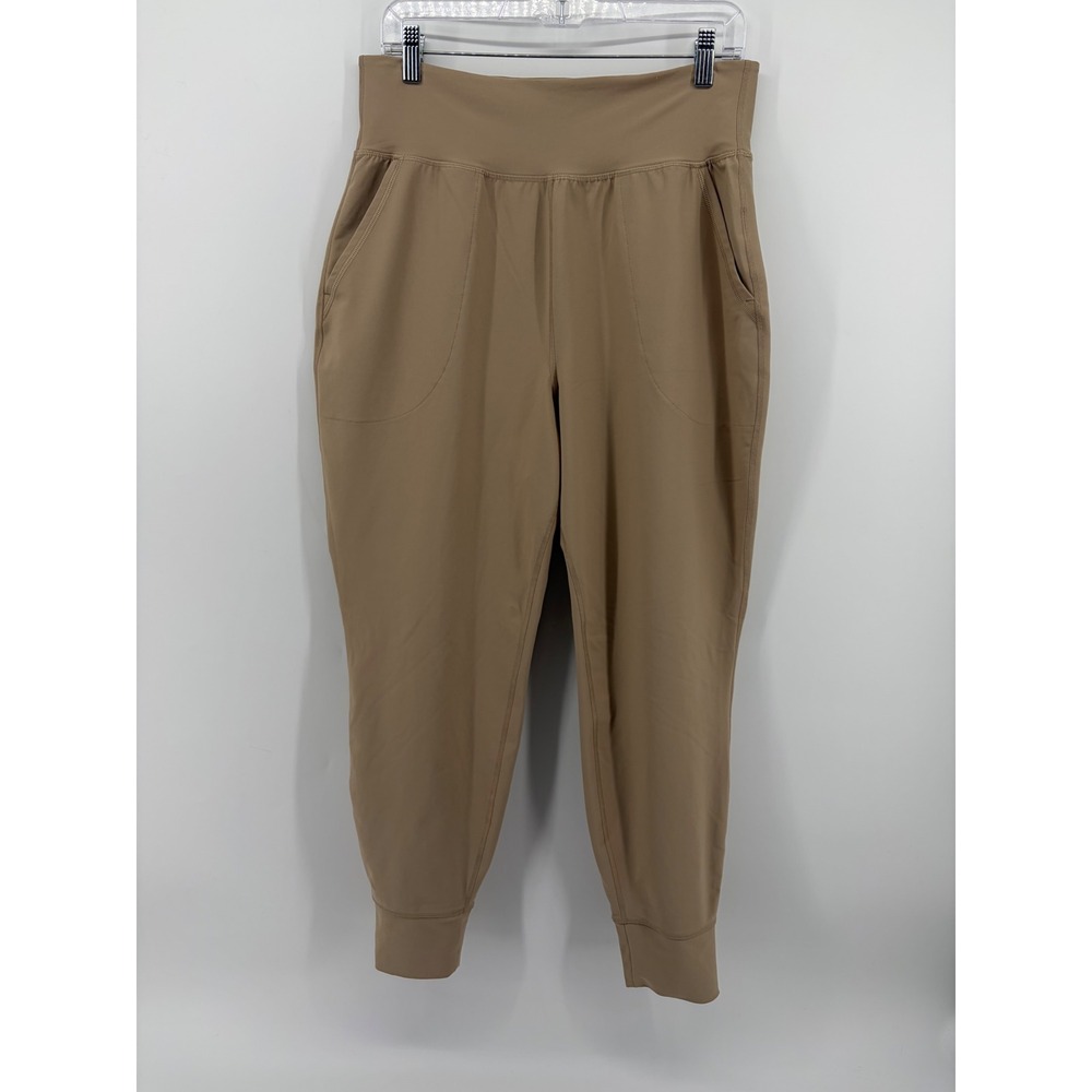 Old Navy Womens L Tan Powersoft High-Rise Jogger Go-Dry Activewear Pants